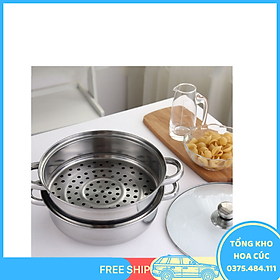 Mua Xửng Hấp 2 Tầng Inox 304 Dùng Cho Bếp Ga  Bếp Từ (33Cm) - Vận Chuyển Miễn Phí Toàn Quốc