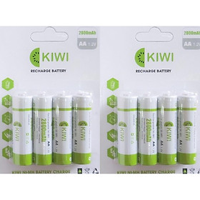 Mua 2 Vỉ 4 viên Pin sạc Kiwi 2800mAh dùng bền ổn sạc nhanh 1.2V AA chính hãng