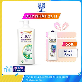 Dầu Gội Sạch Gàu CLEAR Mát Lạnh Bạc Hà (1.4kg)