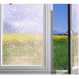 Mua 5m Giấy Dán Kính Họa Tiết Tuyết trắng trong không cần keo - khổ 0.45m