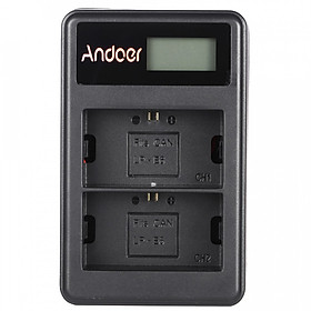 Bộ Sạc Pin USB Andoer LP-E6 Cho Pin Máy Ảnh Canon EOS 6D 7D 70D 60D 5D