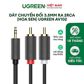Cáp Chuyển Đổi Ugreen 3.5mm Sang 2 RCA 10511 (1.5m) - Hàng Chính Hãng