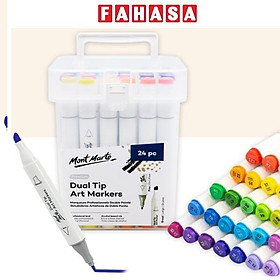 Hộp 24 Bút Lông 2 Đầu - Mont Marte MMPM0018