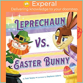 Sách - Leprechaun vs. Easter Bunny by Stephanie Laberis (UK edition, boardbook)