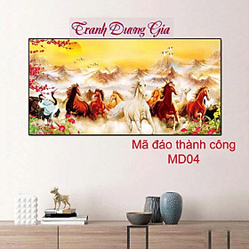 Mua Tranh tráng gương  tranh treo phòng khách mã đáo thành công  sang- bền-đẹp