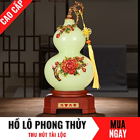 Hồ Lô Trang Trí Phong Thủy Bằng Đá Băng Ngọc Cao 40cm