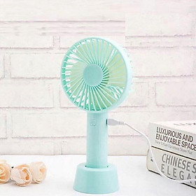 Mua QUẠT TÍCH ĐIỆN CẦM TAY mini CÓ ĐẾ để bàn giao màu ngẫu nhiên