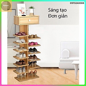 Mua kệ để giày dép   giá để giày dép 7 tầng bằng gỗ có ngăn tủ phụ xinh xắn đáng yêu tháo lắp tiện lợi thông minh cao cấp