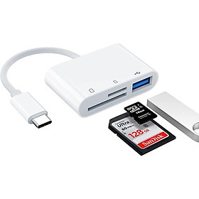 Đầu Đọc Thẻ Micro SD 3 Trong 1 Loại C Sang USB SD Đĩa SD/TFU - Type-C card reader USB 3.0