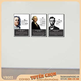 Mua Bộ 3 tranh quotes vĩ nhân và các trích dẫn nổi tiếng - VB002