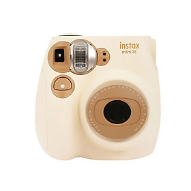 Máy Chụp Ảnh Lấy Liền Tự Động Lấy Nét Fujifilm Instax Mini7C Kèm Dây Đeo - Màu Nâu Nhạt