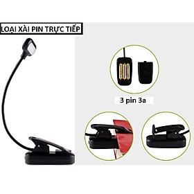 Mua Đèn 5  led kẹp bàn  đèn kẹp đọc sách chống cận uốn dẻo nhỏ gọn