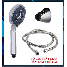 Mua Bộ vòi sen 3 tốc độ ngôi sao 3 cánh gồm bát sen  dây 1.5m và đế cài VS001