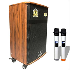 Mua Loa Kéo Di Động Karaoke Mitsunal M34 (Bản Tiêu Chuẩn)  Kèm theo 2 micro nhựa không dây cố định tầng số - Hàng chính hãng
