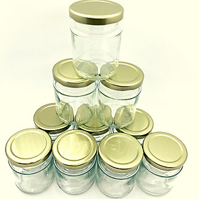 Mua Combo 10 Hũ Thủy Tinh Nắp Thiếc vặn 120ML - Hũ 120ML đựng Yến chưng  Hủ thủy tinh đựng dầu dừa  hũ gia vị