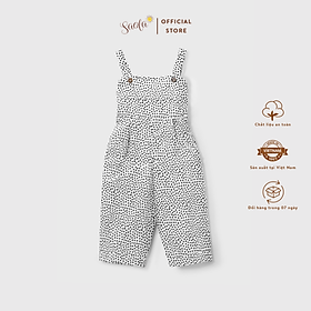 Bộ Áo Liền Quần Jumpsuit Hai Dây Siêu Cute Họa Tiết Đáng Yêu Cho Bé Gái