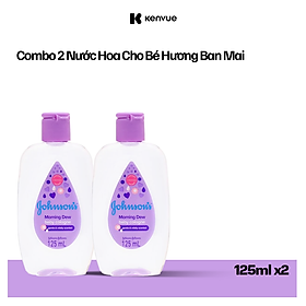Combo 2  Chai Nước Hoa Cho Bé Johnson's Baby Cologne Hương Ban Mai Morning Dew Baby Cologne 125ml