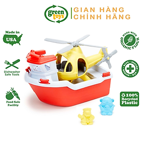 Bộ Đồ Chơi Tàu Cứu Hộ Và Trực Thăng Green Toys Cho Bé Từ 2-6 Tuổi