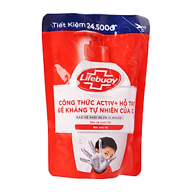 Nước Rửa Tay Lifebuoy Bảo Vệ Vượt Trội 10 Dạng Túi 450G