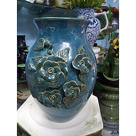 Mua Lọ hoa men hỏa biến đắp nổi gốm sứ Bát Tràng