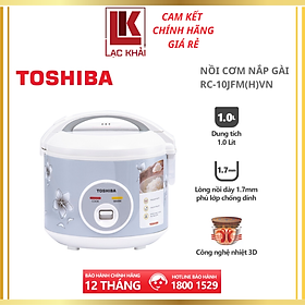 Nồi Cơm Nắp Gài Toshiba RC-10JFM(H)VN (1L) - Hàng chính hãng