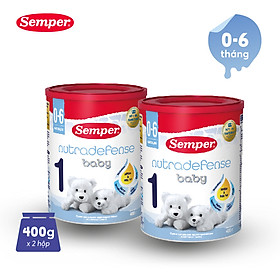 Combo 2 Sữa bột công thức Semper Nutradefense Baby 1 400g hộp