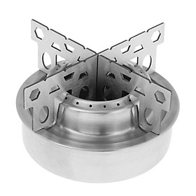 Phép Lạ Lắc Inox Cắm Trại Đi Bộ Đường Dài Nấu Ăn Tinh Thần Bếp Cồn Với Giá Đỡ