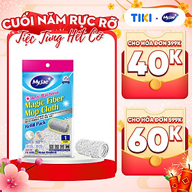 Bông Lau Thay Thế MyJae Đài Loan Sợi Fiber Cho Cây Lau Nhà Tự Vắt Kháng Khuẩn Và Cây Lau Nhà Phun Sương 33.5cm x 10.5cm