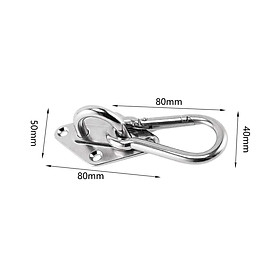 Stainless Steel Eye Plate Swing Mount Hook Durable Metal Staple Hooks for Shade Sail Home Use Rock Climbing Outdoor Activities
