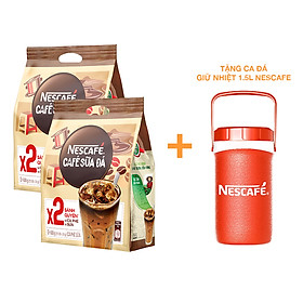 [Tặng Ca Đá Giữ Nhiệt 1.5L Nescafe] Combo 2 Bịch Cà phê sữa NESCAFÉ (Bịch 25 gói x 24 g)