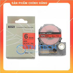 Mua Nhãn in TEPRA - EPSON LC-2RBP (SC6RW) – Chữ đen nền đỏ 6MM X 8M  - Dùng cho máy in nhãn TEPRA - EPSON  Hàng nhập khẩu 
