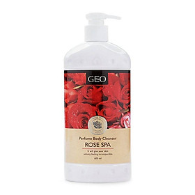 Sữa tắm trắng da hương hoa hồng Geo Perfume Body Cleanser Rose Spa 600ml