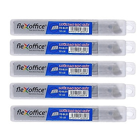 Hộp 10 lưỡi dao rọc giấy nhỏ 9mm - fo-bl01