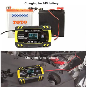 Bộ sạc bình ắc quy 12V 24V 6AH 150AH FOXSUR  siêu chất siêu bền hàng chính hãng