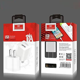 Bộ Củ sạc và dây cáp sạc lightning Earldom ES-170I