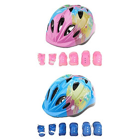 2 Sets  Protective Gear Set,Roller Skating Skateboard BMX Scooter Cycling Protective Gear Pads