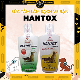 Sữa tắm HANTOX 200ml - Sữa tắm Diệt Ve Rận, Bọ Chét cho Chó Mèo Lớn, Chó Mèo Nhỏ