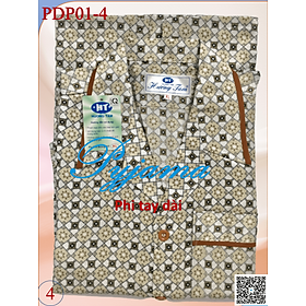 Hình ảnh Bộ Pyjama HUONGTAM Phi tay dài nam cao cấp(PDP01). Chất liệu vải polyester mềm mại, thoáng mát, không phai màu