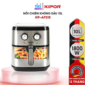 Nồi chiên không dầu KIPOR KP-AF310 - 10L - Điều khiển cơ công nghệ RAPID AIR nướng đối lưu - phủ chống dính cao cấp - Hàng chính hãng