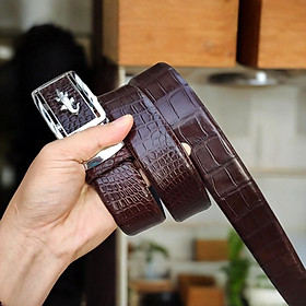 Nịt da cá sấu bản lớn phù hợp bụng bia. Da bụng vân đẹp nhẹ nhàng!