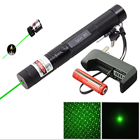 Đèn Pin Laser Sử Dụng Trong Công Trình, Trình Chiếu Tặng kèm Củ Sạc Và Pin - Hàng Chính Hãng