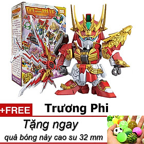 Mô hình trang trí để bàn sd A007 Trương Phi bản mới Gundam Tam Quốc 2020 full box tặng kèm quả bóng nảy cao su làm đồ chơi thú vị