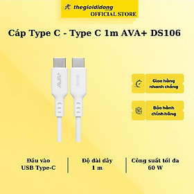 Mua Cáp Type C - Type C 1m AVA+ DS106 - Hàng Chính Hãng