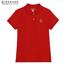 Áo Thun Có Cổ Polo Nữ Thêu Logo Napoleon Công Nghệ Kháng Khuẩn Giordano 05311251