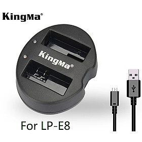 Sạc Kingma LP E8 cho pin máy ảnh Canon 550D, 600D, 650D, 700D...- Hàng chính hãng 