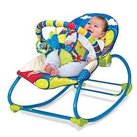 Ghế rung thư dãn kiêm bập bênh 2 trong 1 kèm 12 bản nhạc trắng ru ngủ Mastela 6922/21/20 cho bé từ sơ sinh tới 6 tuổi