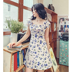 Hình ảnh Đầm thiết kế cổ đổ hoa tím Charm Dress Gem Clothing SP006180