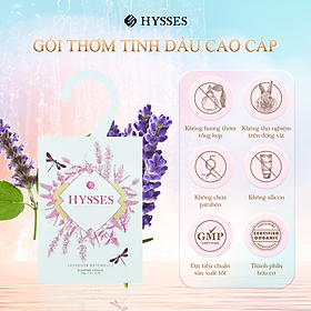 Túi Thơm Cao Cấp Hysses Scented Pouch Hương Thơm Dễ Chịu, Giảm Căng Thẳng, Khử Mùi, Làm Thơm Phòng, Tủ Quần Áo với Tinh Dầu Oải Hương - Hoắc Hương Hữu Cơ Tự Nhiên