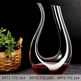 Decanter thiên nga - Bình thở rượu vang chữ U 1500ml