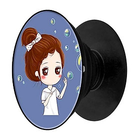 Popsocket in hình dành cho điện thoại mẫu Cô Gái Búi Tóc